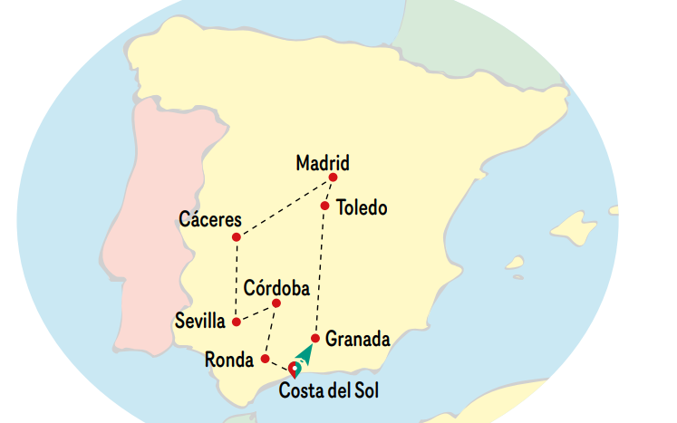 Mapa del viaje
